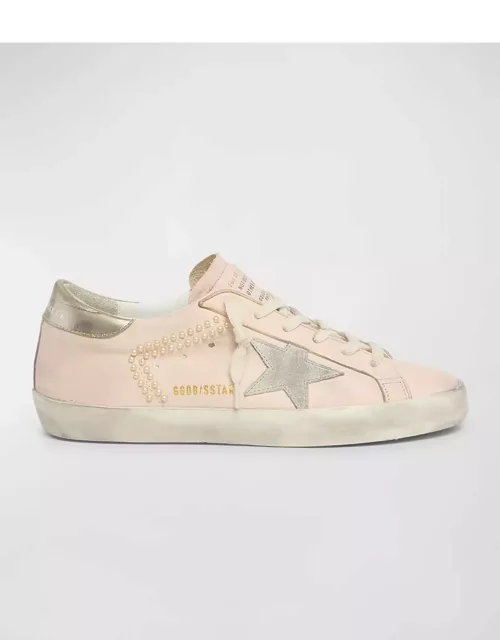 Superstar Pearly Stud Leather Low-Top Sneaker