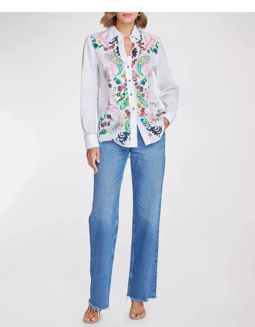 Carrie Floral & Paisley-Print Cotton Shirt