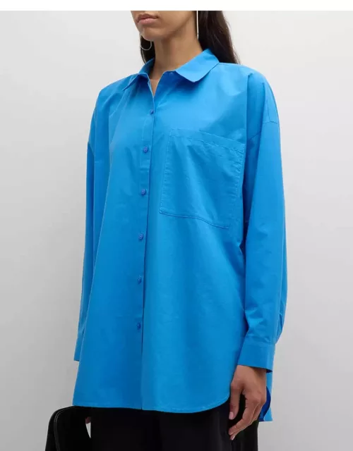 Garment-Washed Organic Cotton Poplin Shirt