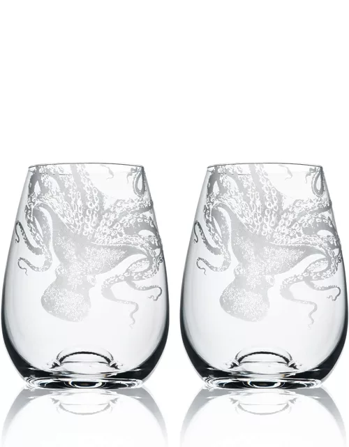 Lucy Stemless Wine Glasses, Set of