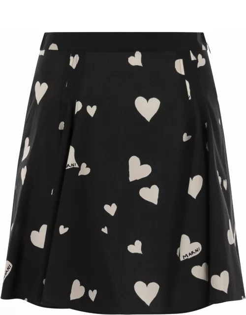 Marni Skirt With Heart Motif