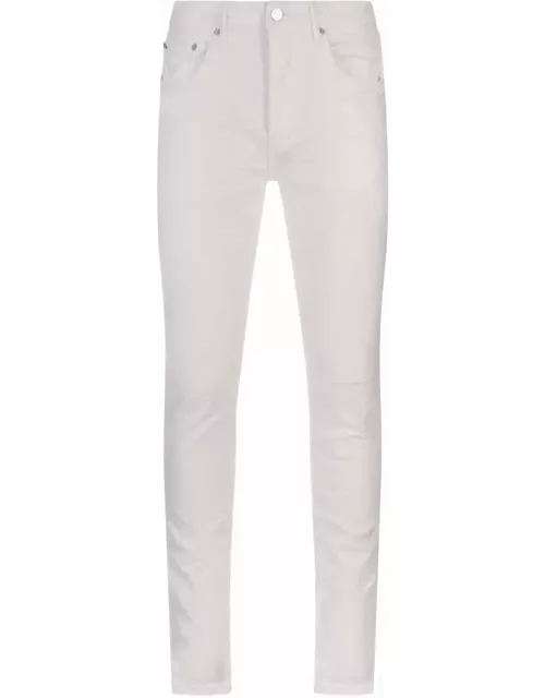 Purple Brand P001 Jacquard Monogram Jeans In White