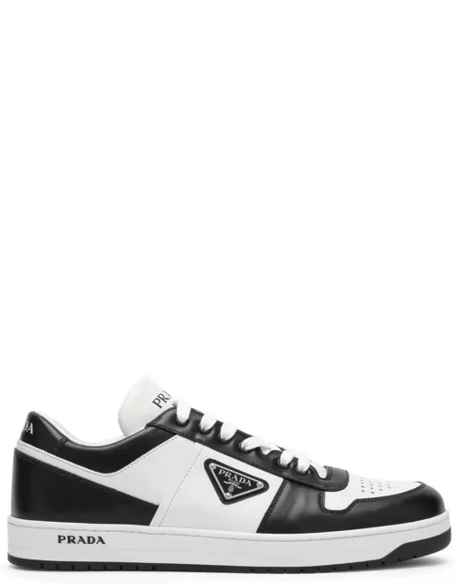 Prada White/black Leather Holiday Low-top Sneaker