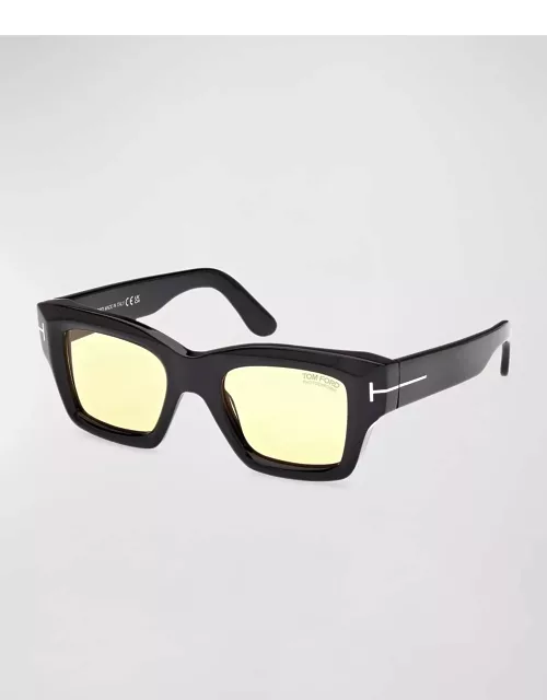 Men's Ilias Photochromic Acetate Square Sunglasse