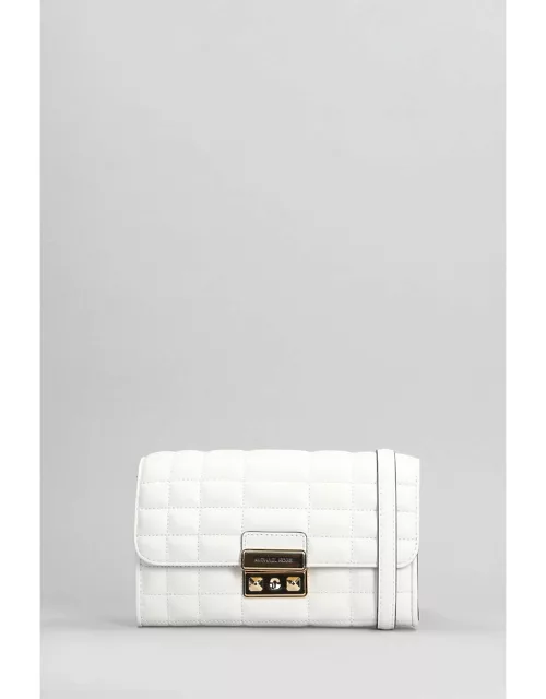 Michael Kors Tribeca Shoulder Bag In White Leather