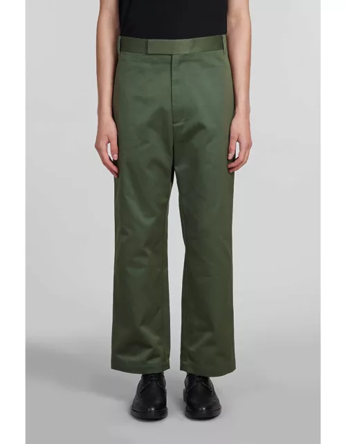 Thom Browne Pants In Green Cotton