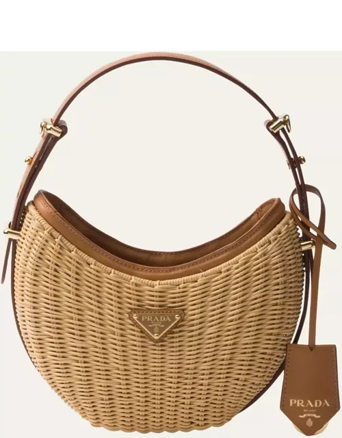 Basket Rattan Top-Handle Bag