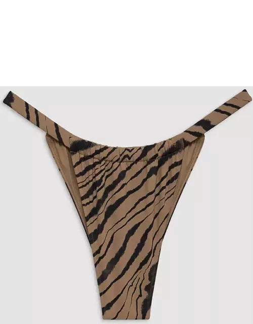 ANINE BING Milani Bikini Bottom in Tiger Shell Print