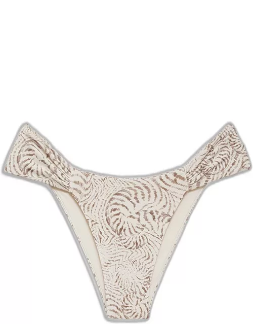 ANINE BING Naya Bikini Bottom in Sand Seashell Print