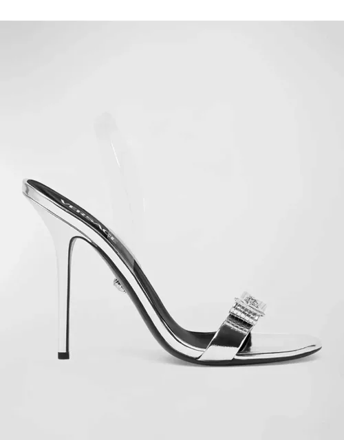 Gianni Ribbon Metallic Halter Sandal