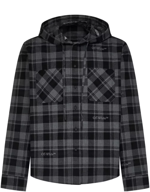 Off-White Hooded Flannel Shirt