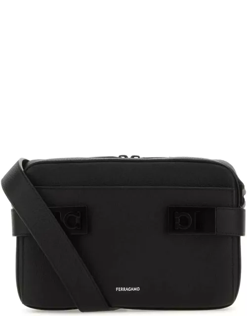 Ferragamo Black Leather Crossbody Bag