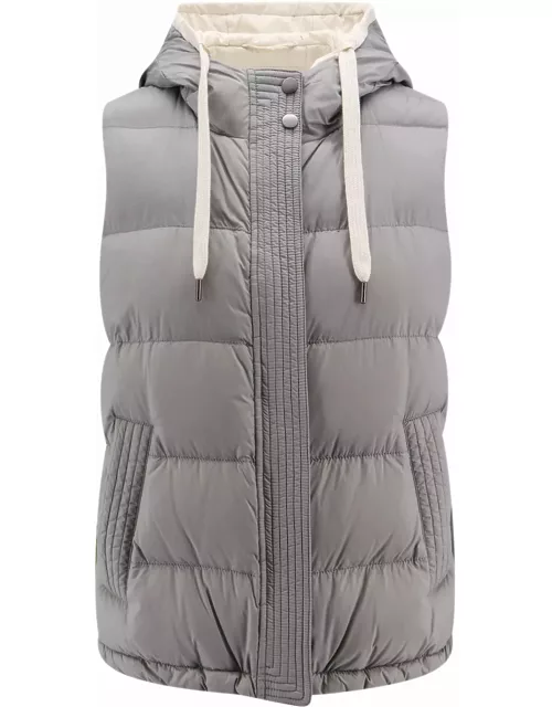 Brunello Cucinelli Padded And Quilted Sleeveless Jacket