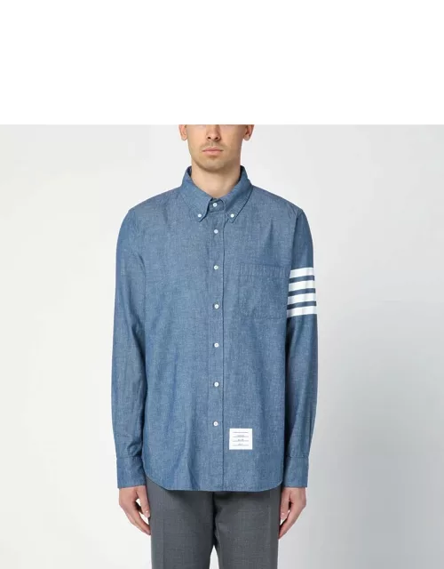 Blue cotton button-down shirt