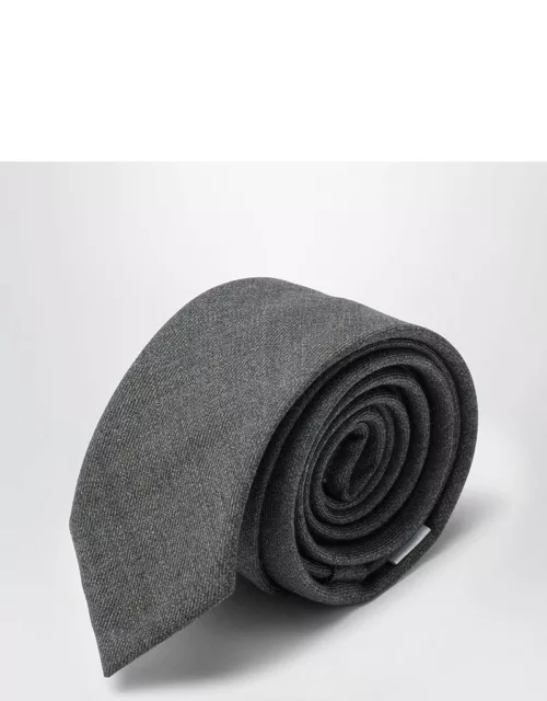 Grey wool tie