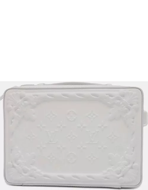Louis Vuitton White Taurillon Leather Soft Trunk Shoulder Bag
