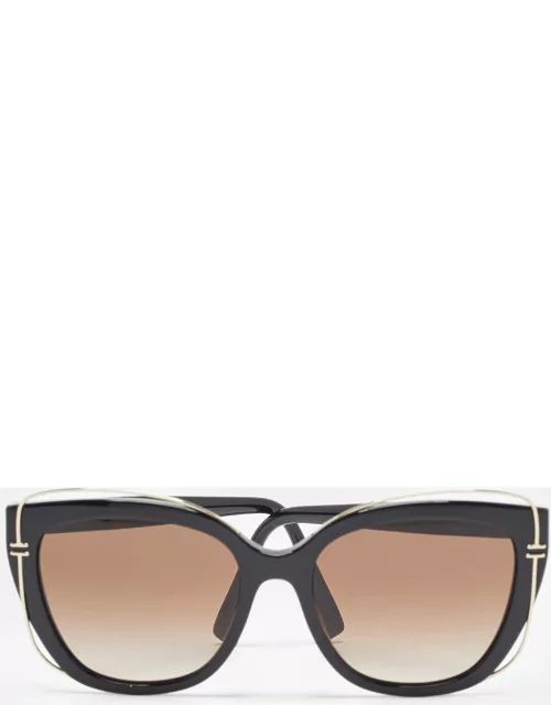 Tiffany & Co. Black/Brown Gradient TF4148 Cat Eye Sunglasse