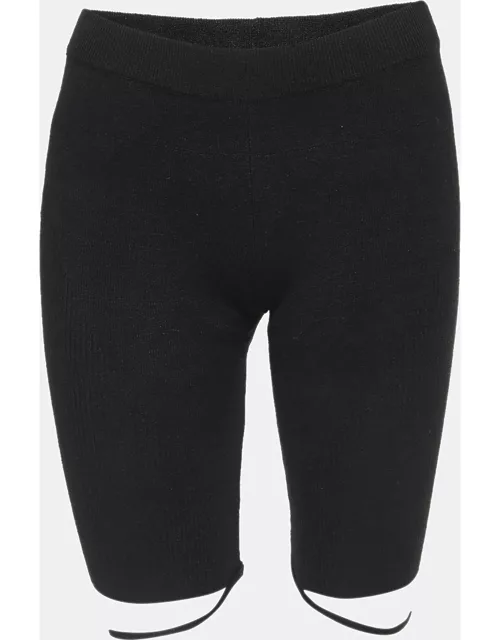 Jacquemus Black Rib Knit Shorts