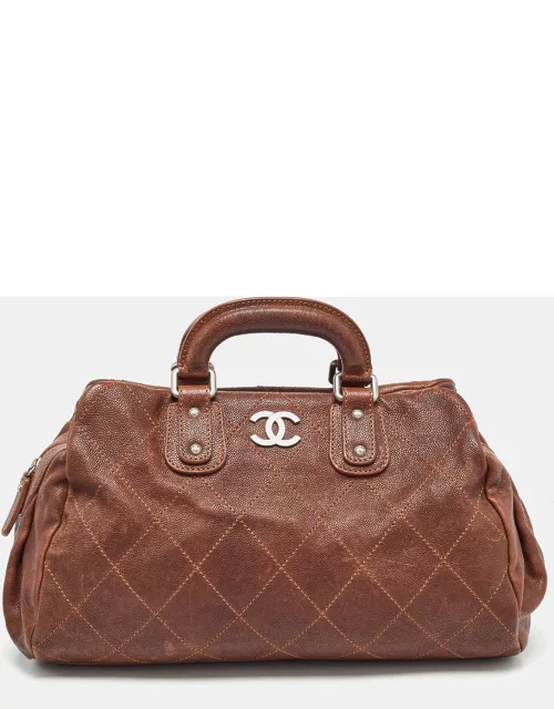 Chanel Brown Quilted Leather Outdoor Ligne Doctor Bag
