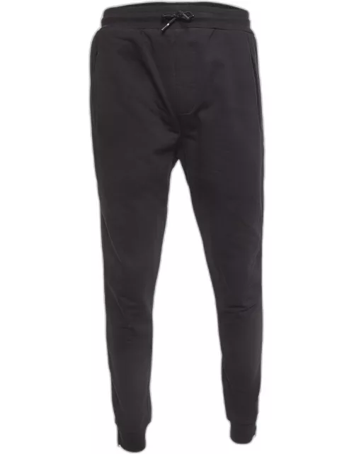 Alexander McQueen Black Heavy Knit Zipper Detail Joggers