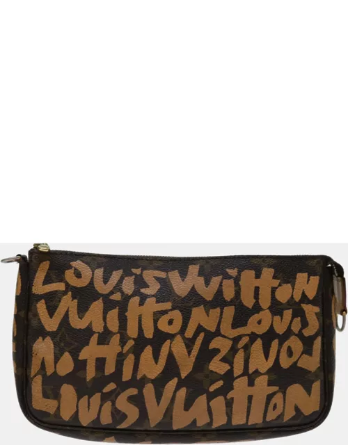 Louis Vuitton Brown Canvas Pochette Accessoires Shoulder Bag