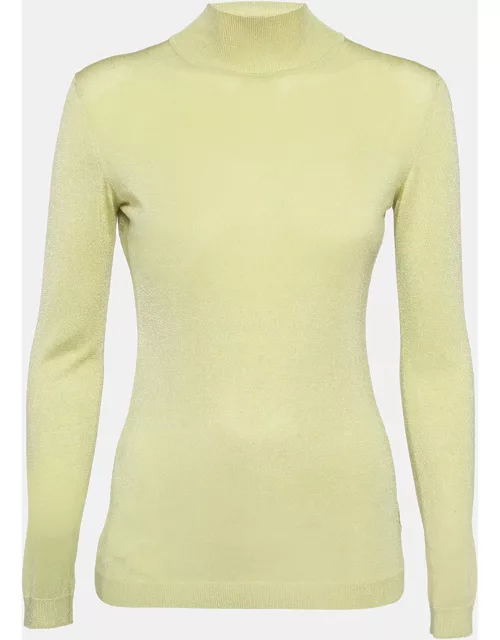 Versace Jeans Couture Lime Green Knit Back Open Sweatshirt