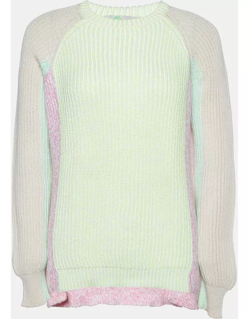 Stella McCartney Multicolor Colorblock Rib Knit Sweater