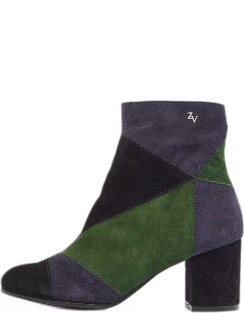 Zadig & Voltaire Multicolor Suede Ankle Boot