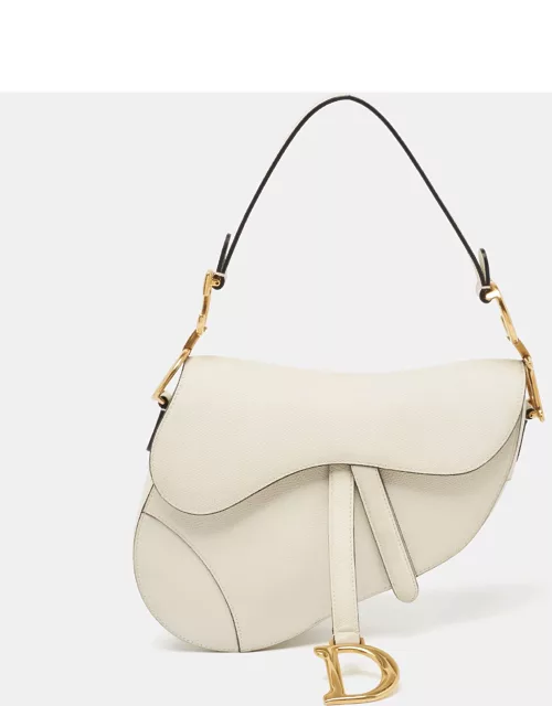Dior Off White Leather Saddle Shoulder Bag