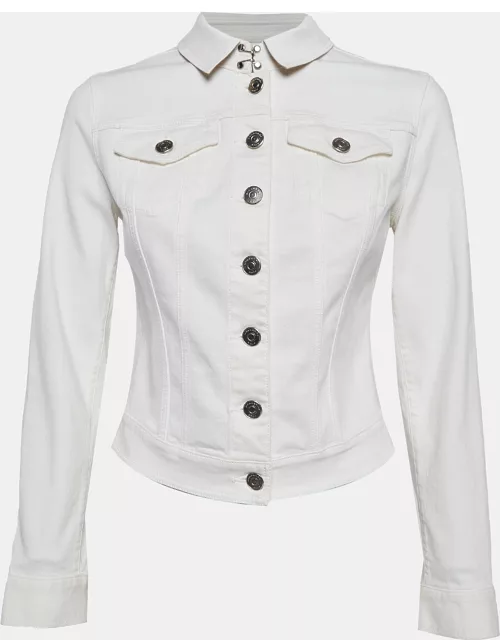 Burberry Brit White Denim Buttoned Jacket