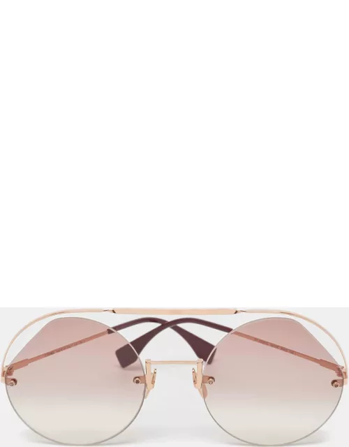 Fendi Pink Gradient FF 0325/S Round Sunglasse