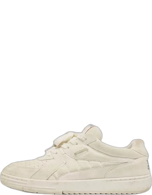 Palm Angels Off White Suede Lace Up Sneaker