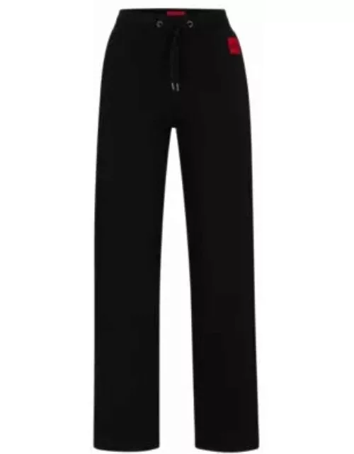 tracksuit bottoms with logo label- Black Women's All Clothing