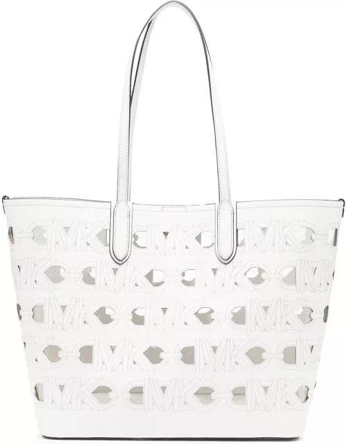 Michael Kors White Cut Out Shopping Bag