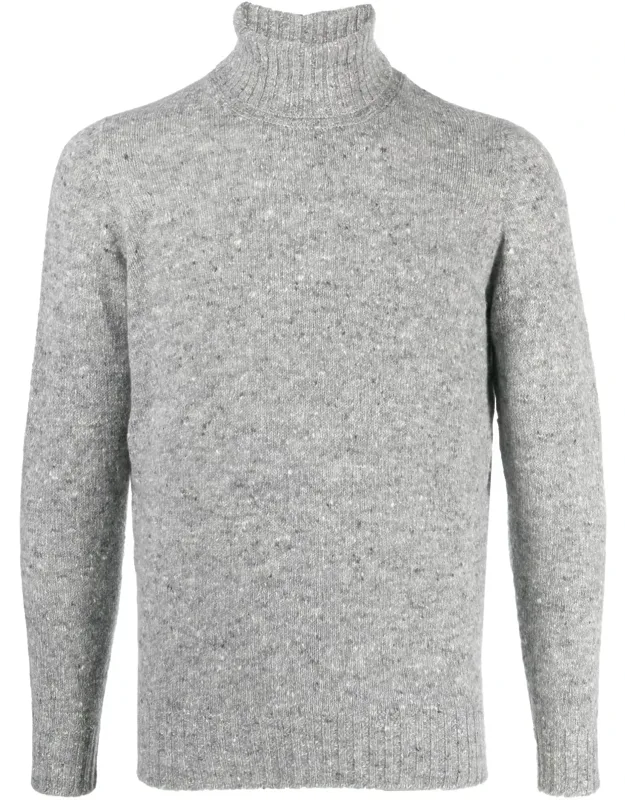 Drumohr Grey Virgin Wool-cashmere Blend Jumper