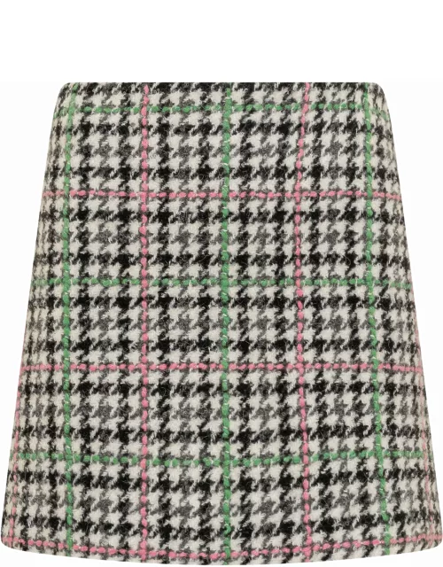 MSGM Multicolored Wool Skirt
