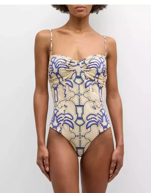 Lagoon Lure Bustier One-Piece Swimsuit
