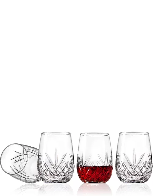 Dublin Stemless Wine Glasses, Set of