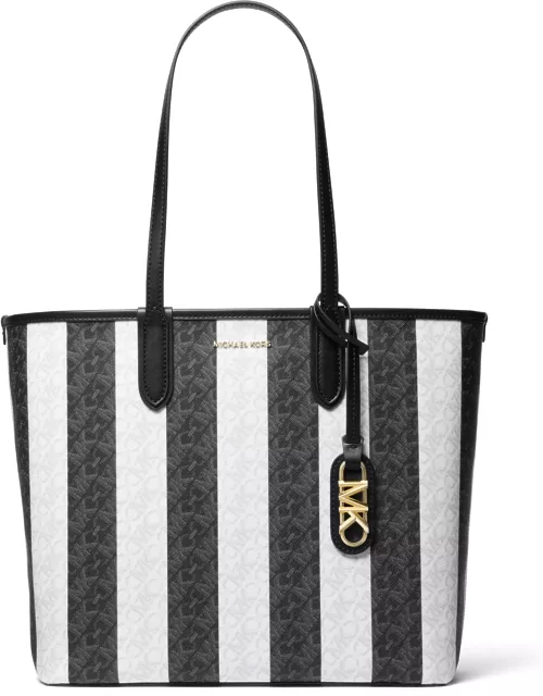 Michael Kors Striped Shopping Bag With Logo