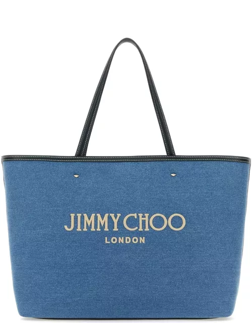Jimmy Choo Denim Marli/s Shopping Bag