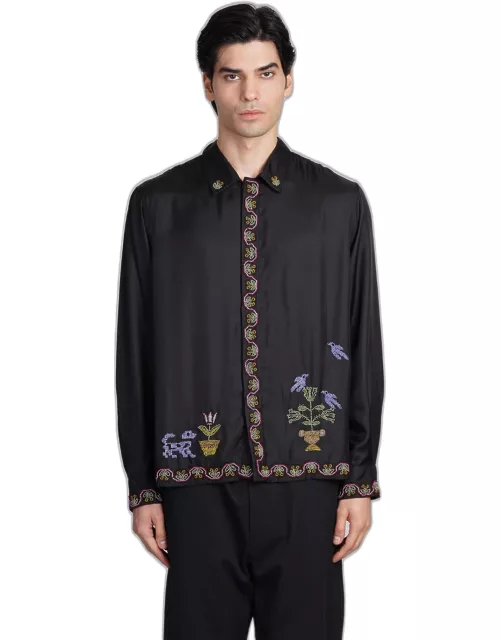 Bode Shirt In Black Silk