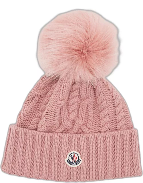 Moncler Pink Beanie With Pompon