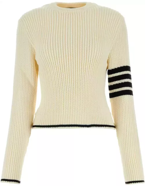 Thom Browne Ivory Wool Sweater