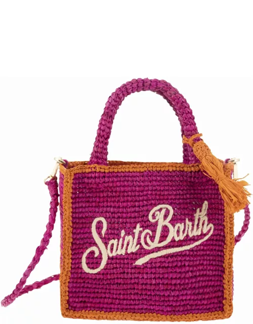 MC2 Saint Barth Vanity - Mini Raffia Bag With Embroidery
