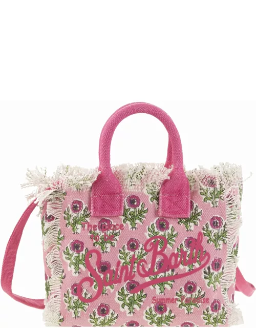 MC2 Saint Barth Mini Vanity Bag In Floral Cotton Canva
