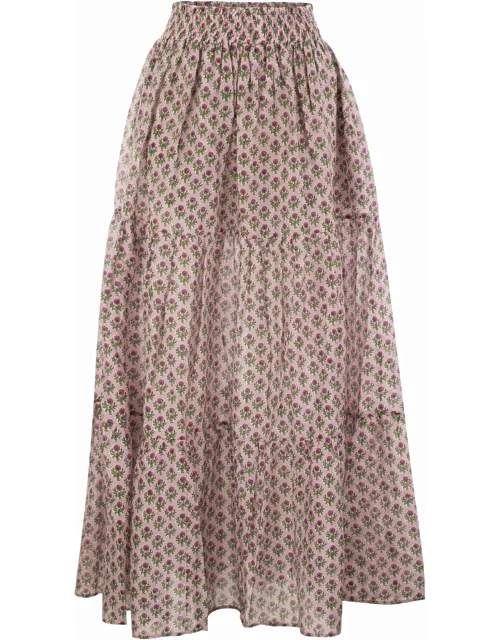 MC2 Saint Barth Cheyenne - Long Skirt In Cotton And Silk.