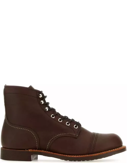 Red Wing Brown Leather Iron Ranger Ankle Boot