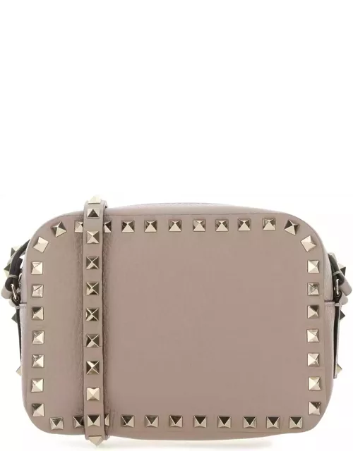 Valentino Garavani Antiqued Pink Leather Rockstud Crossbody Bag
