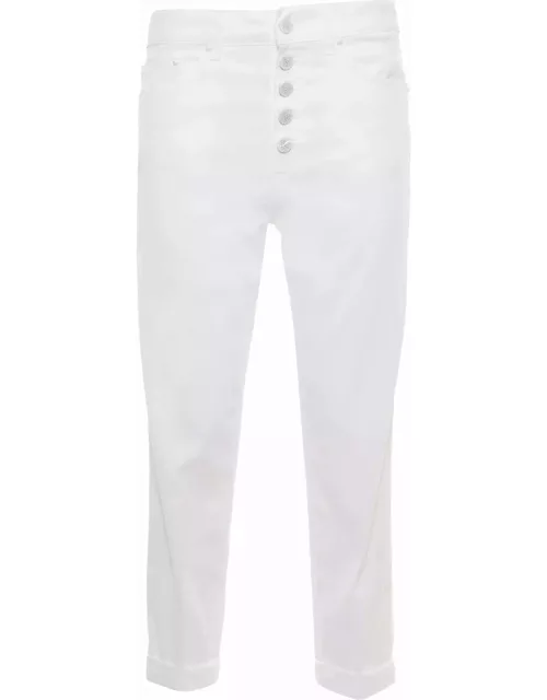 Dondup White High Waisted Jean