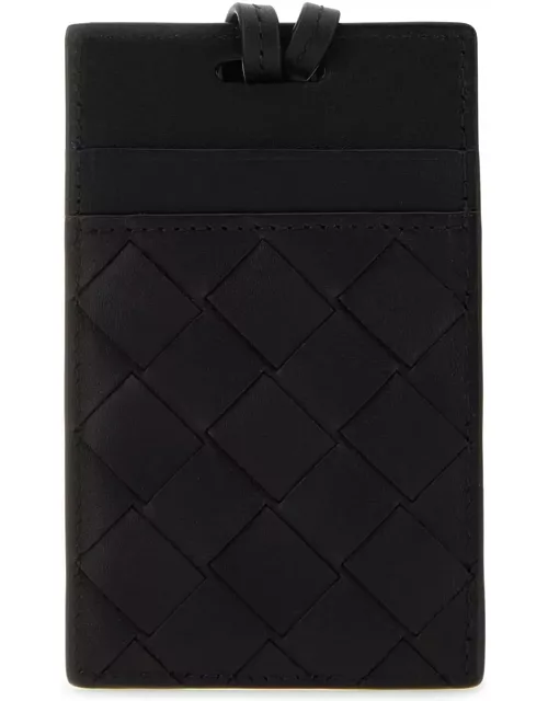 Bottega Veneta Black Leather Card Holder
